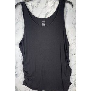 Sonoma Maternity Tank Top XL Black Cotton/Modal Blend